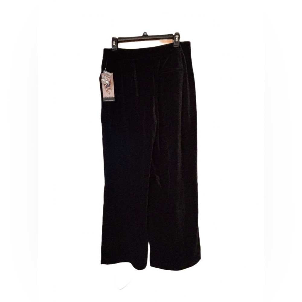 Sofia by Sofia Vergara Black Velvet Wide Leg Pants Great For Night Life
